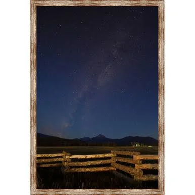 Stars in The Rockies Framed Canvas, Black Forest Decor