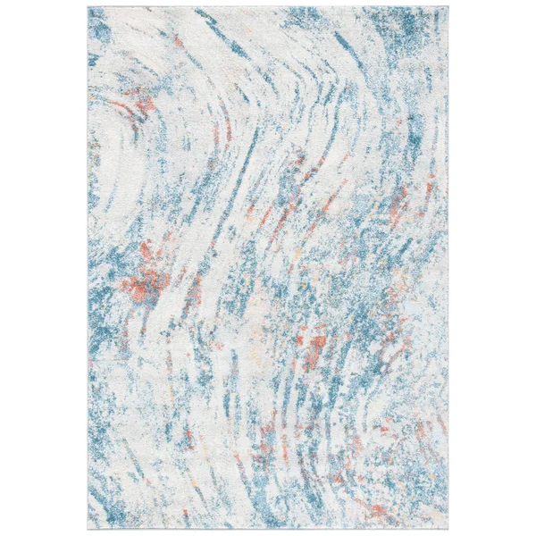 Safavieh Tulum Rug Collection TUL236A - Ivory - Dark Blue - 6& x 9&