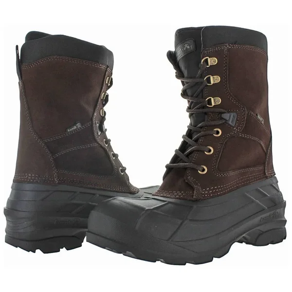 Kamik Men's Nationwide Waterproof Winter Boots - Dark Brown, 10