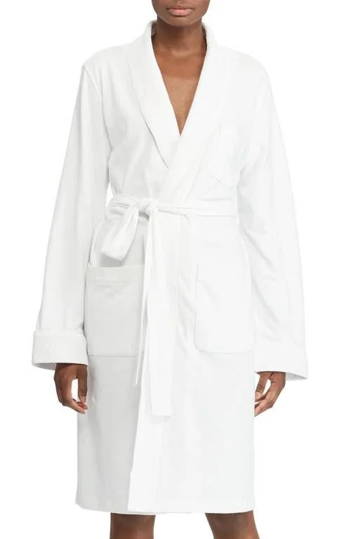 Lauren Ralph Lauren Quilted Shawl Collar Short Robe - White
