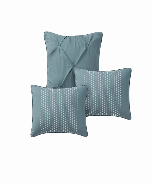 Avondale Manor Ella Pinch Pleat Comforter Set, Pink, King