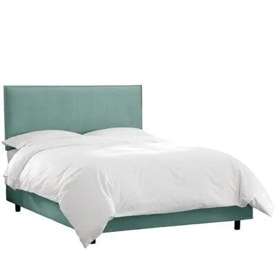 Doleman Upholstered Standard Bed Willa Arlo Interiors Color: Velvet - Caribbean, Size: King