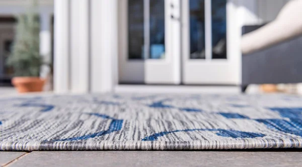 Unique Loom Outdoor Curl Rug - Light Gray (9& 0 x 12& 0)
