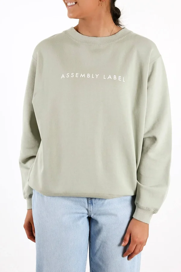 Logo Fleece Womens Soft Green/White, AU 6, Soft Green