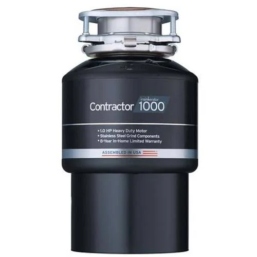 Insinkerator Contractor-1000-WC 1 HP Garbage Disposal with Cord - Black
