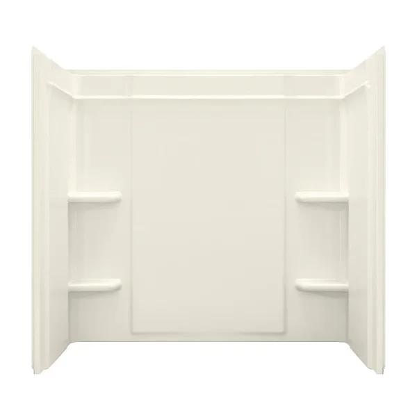 Sterling 71374100-96 Ensemble Vikrell 31.25-in x 60-in x 55-in Bathtub Wall Surround, Biscuit