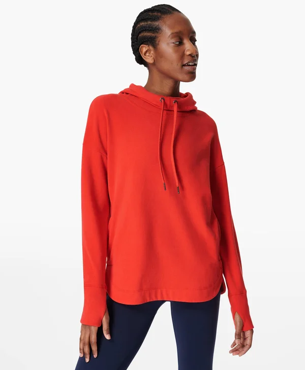 Sweaty Betty Escape Luxe Fleece Hoody, Red, Women's S