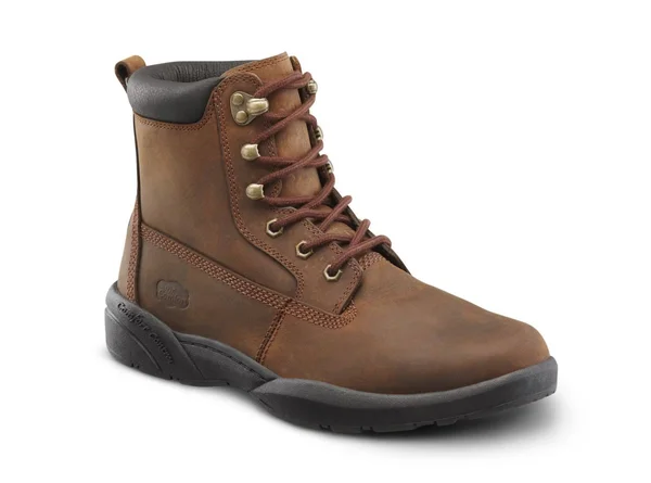 Dr. Comfort Boss Men's Work Boot: 11.5 Wide (e/2e) Chestnut Lace - Size: One size, Brown