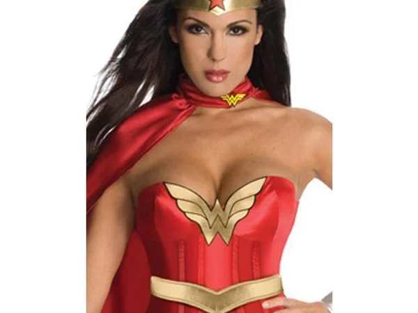 Rubie&s Costume Co Wonder Woman Corset Costume - Size: XS, Red