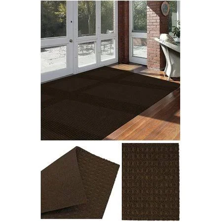 12&x20& Soft and Durable Interlace Indoor - Outdoor Area Rugs Lightweight and Flexible for Easy Cleaning and Transport (Color: M