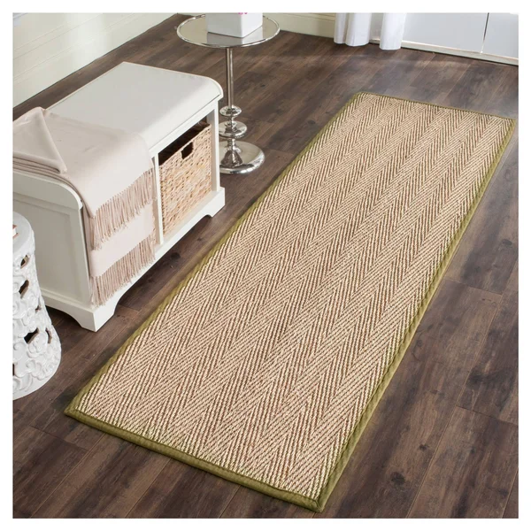 Safavieh Natural Fiber NF115G Natural - Olive Rug 2&6x22 x 16& Runner