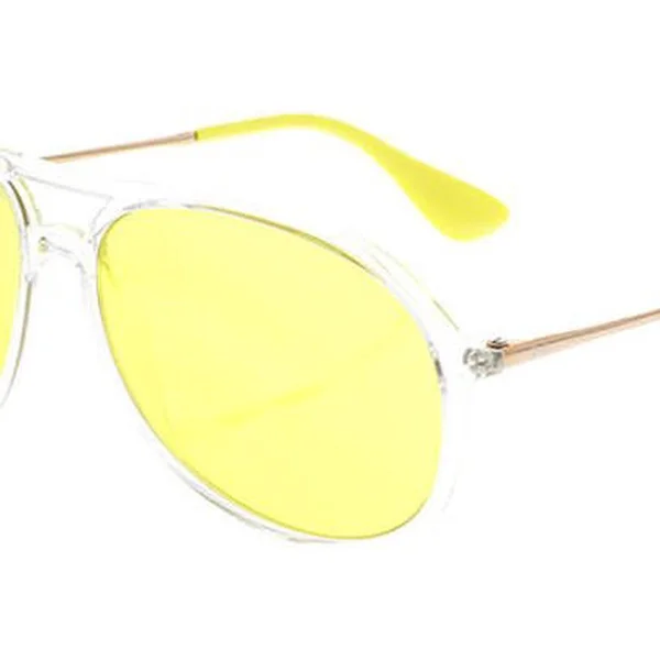 Ray Ban Alex Sunglasses RB4201 6295C9 Crystal Frame Yellow Lens 59MM