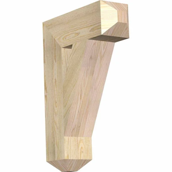 Ekena Millwork BKT06X20X28TRA04RDF 6x22W x 20x22D x 28x22H Traditional Craftsman Rough Sawn BRACKET - Douglas Fir