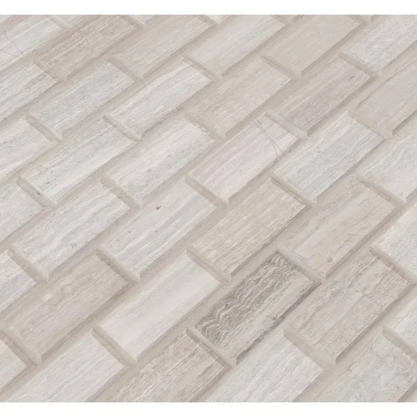 MSI 12 in. x 12 in. x 10 mm White Oak Honed Marble Mesh-Mounted Mosaic Tile (0.97 Sq. ft.)