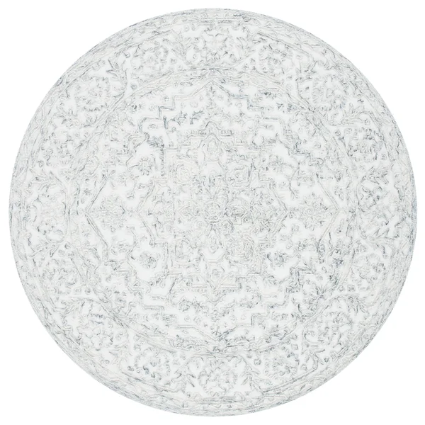 Safavieh Trace Rug Collection TRC302H - Ivory, Charcoal - 4' x 6'