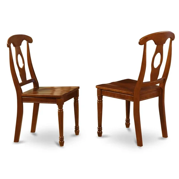 East West Furniture Napoleon Styled Chair with Wood SEAT, Set of 2