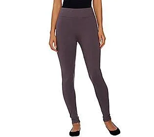 Logo Layers by Lori Goldstein Reg. Knit Pull-On Leggings, Size Small, Smokey Taupe