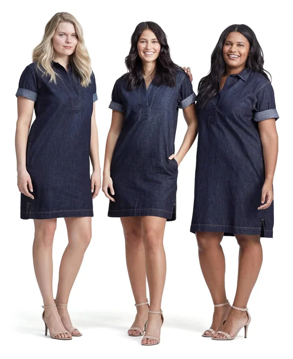Lauren Ralph Lauren Denim Shift Women's Dress Nightfall Wash : Xs