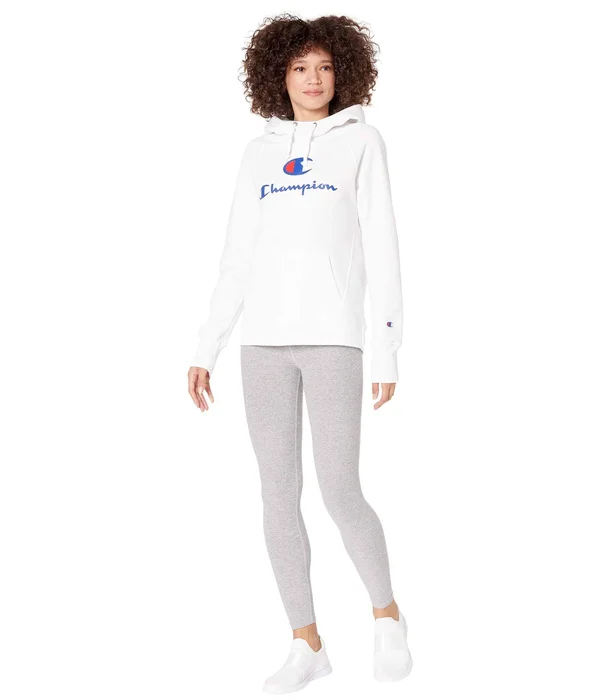 Champion Women's Powerblend Graphic Hoodie - Large, White