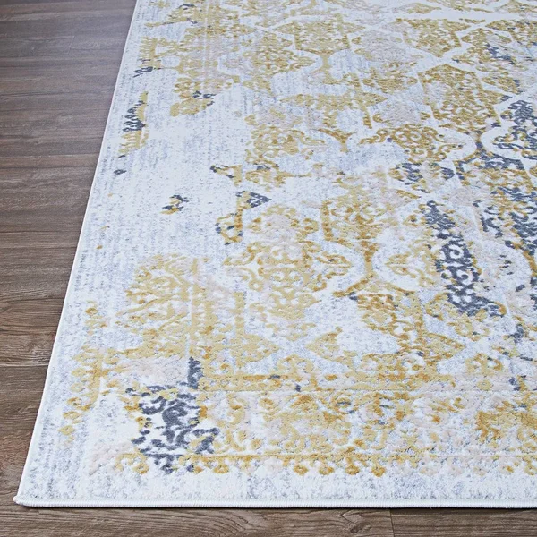 Allure Ipswich Gold/Silver Area Rug - 3&3x22 x 5&3x22