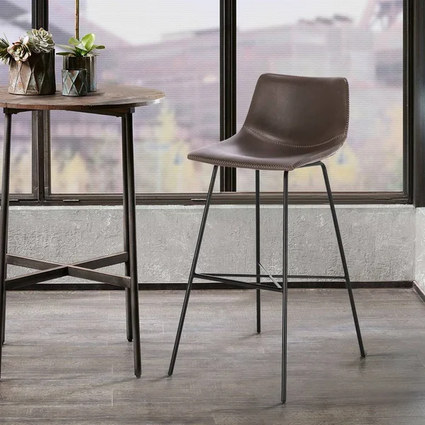Paxton 29” Bar Stool in Brown - Set of 3, Poly & Bark