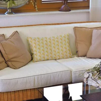 Jordao Skyscrapers Pattern Lumbar Pillow Brayden Studio Color: Yellow/White, Size: 14x22H x 20x22W, Fill Material: No Fill
