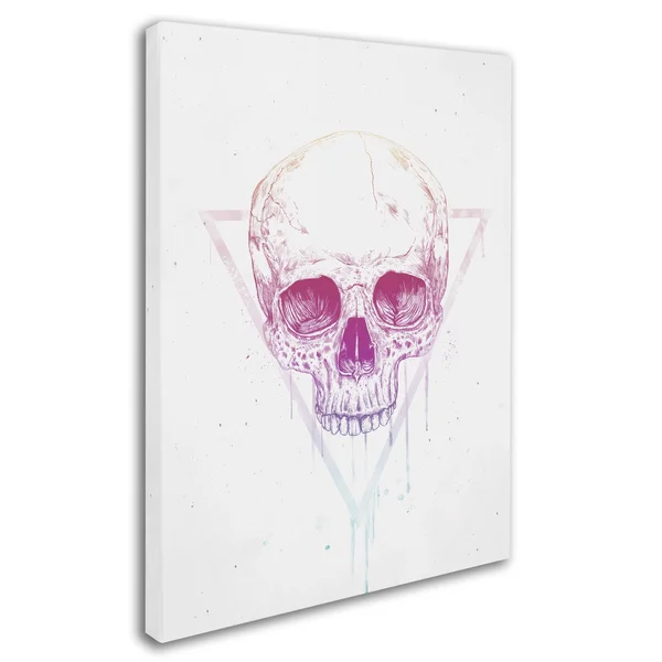 Trademark Fine Art Skull in Triangle Canvas Art by Balazs Solti - Size: 18 x 24