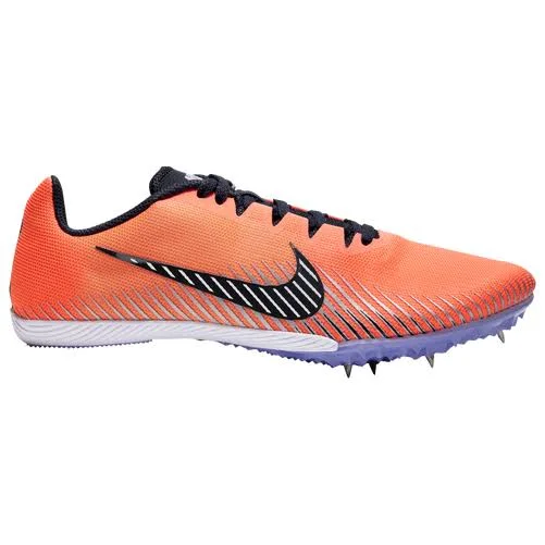 Nike Zoom Rival M 9 - Mens Mid Distance Spikes - Bright Mango/Blackened Blue/Metallic Silver - Size 10.5