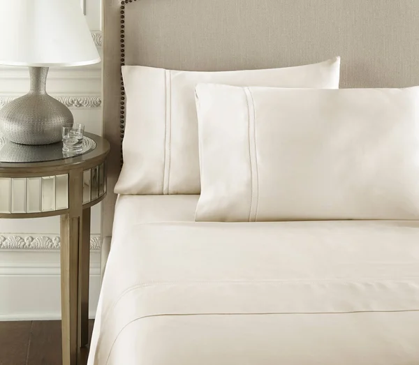 Yalda Sheet Set - 100% Giza Egyptian Cotton, King, Ivory