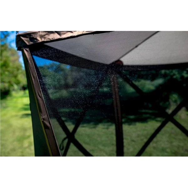 Clam Corp Portable Shelter Canopy Pop Up Tent w/ Mosquito Mesh - Brown/Tan at VM Express