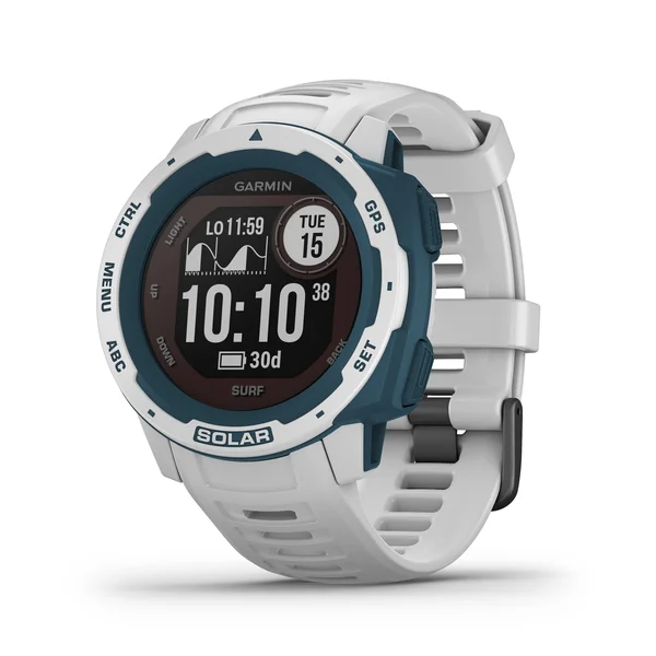 Garmin Instinct Solar - Sport Watch with Heart Rate Monitor - Surf Edition - Cloudbreak