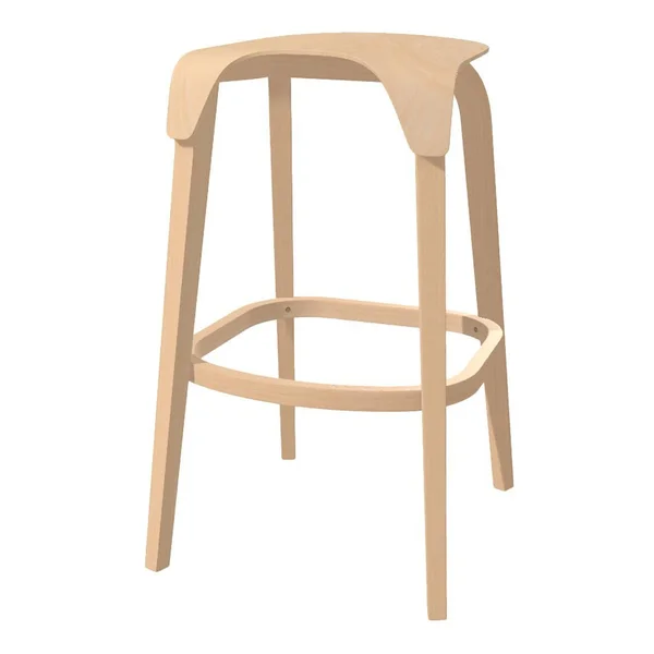 Ton Leaf Barstool - Beech Frame - B40 Nude Pink, Counter Height: 24x22 Sh B40 Nude Pink - [Bar & Counter Stools]