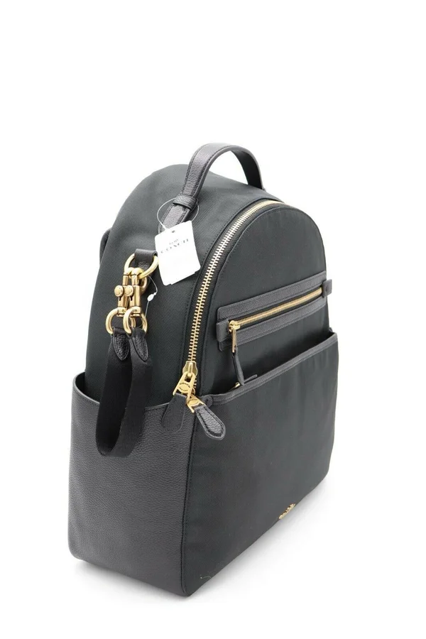 Coach Nylon Baby Backpack - Black/Brass