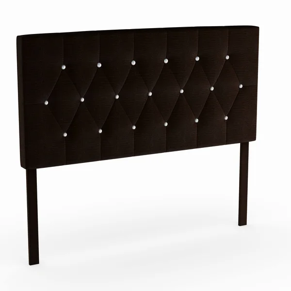 Furniture of America Huntress I Crocodile Faux Leather Button-Tufted Headboard - Brown - Full Over Queen