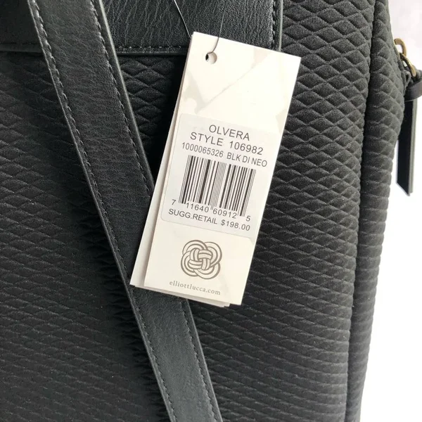 Elliott Lucca Black Neoprene Large Backpack Olvera #106982 - Nwt