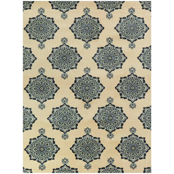 BALTA Sauer Burnt Orange 5 ft. x 7 ft. Floral Medallion Area Rug