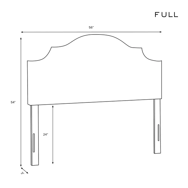 Full Nail Button Notched Headboard Parchment - Threshold