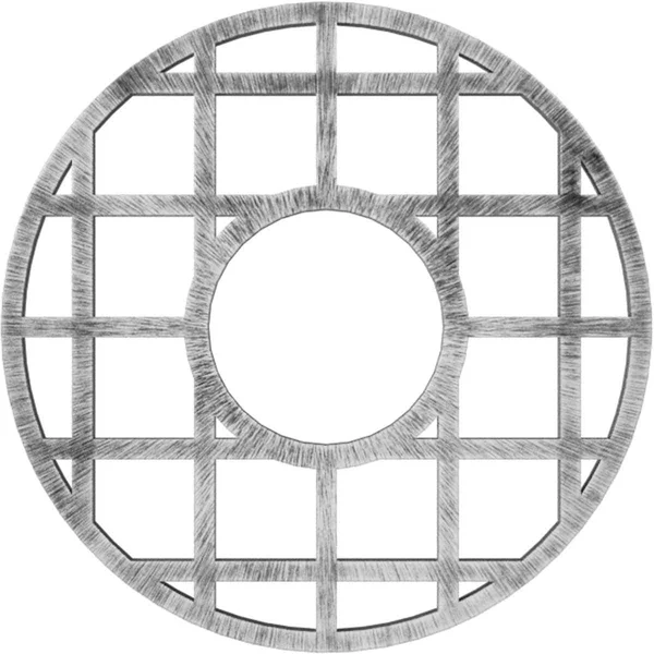 Ekena Millwork CMPP32ONASV 32x22OD x 11 5/8x22ID x 1x22P O&Neal Architectural Grade PVC Pierced Ceiling Medallion, Antiqued Silv