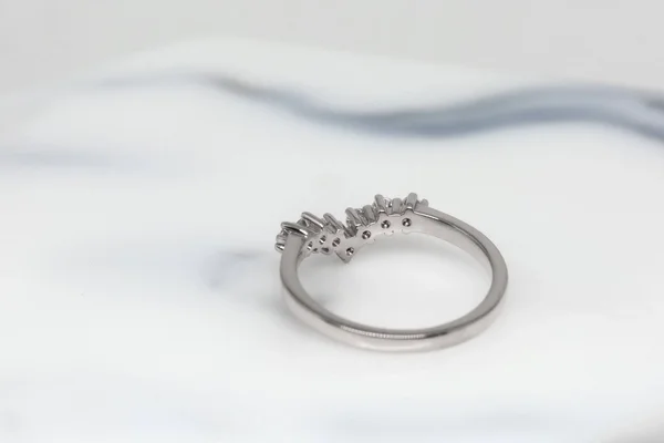 Silver & Swarovski CZ Wishbone Ring - Chevron Ring - Engagement Ring - Promise Ring - Gift for Her - 7 x 2.25mm