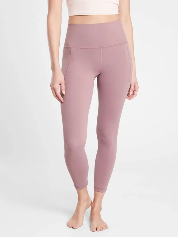 Athleta Women's Salutation Stash Pocket II 7/8 Tight Cascadia Violet Tall Size L