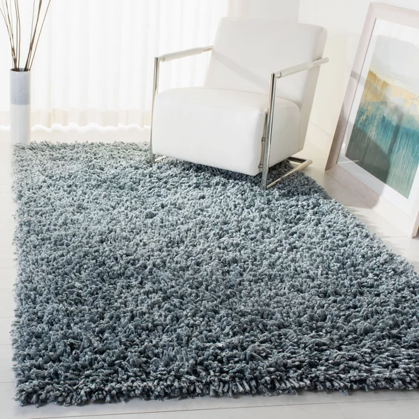 Safavieh Sheep Shag Navy 4 ft. x 6 ft. Area Rug, Blue