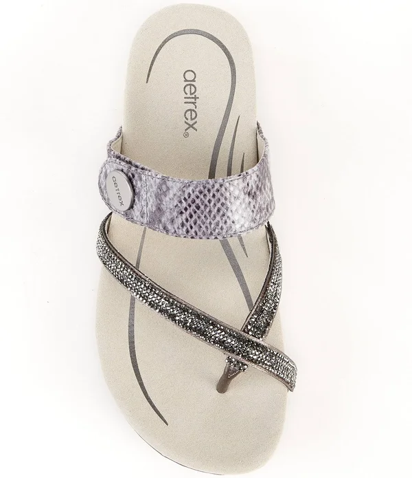 Aetrex Izzy Pewter Sparkle Women's Petwer, 40