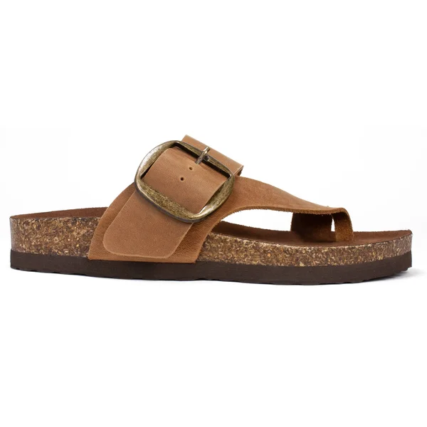 White Mountain Women's Harley Thong Sandal, Whiskey Leather