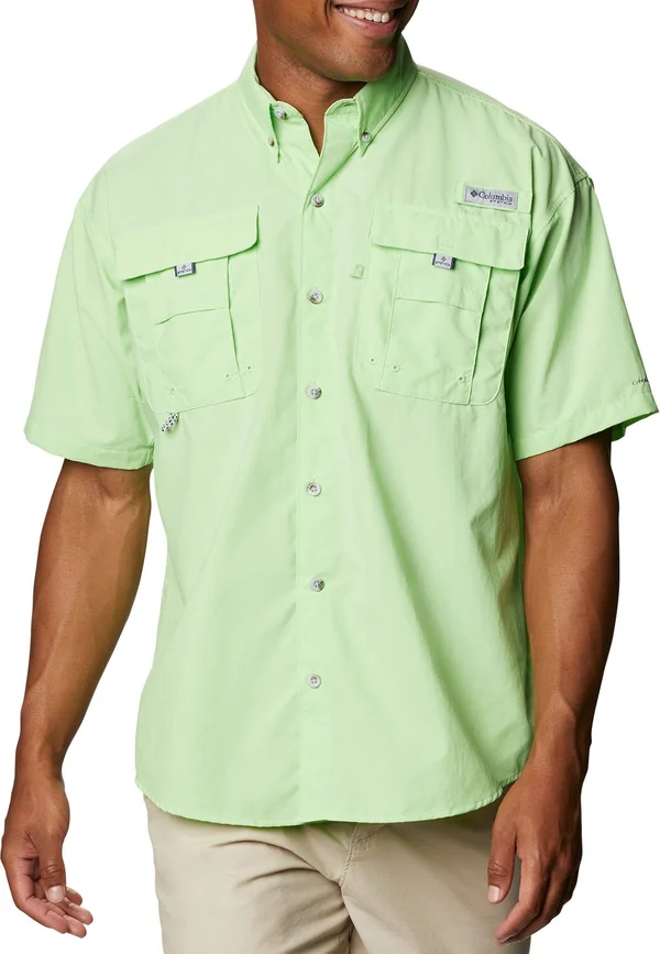 Columbia Men's PFG Bahama Button Down Shirt - XXS, Green