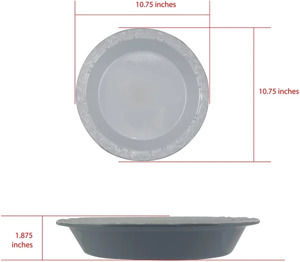 Taste of Home Set of 2 - 9 x 1.5 inch Stoneware Pie Plate