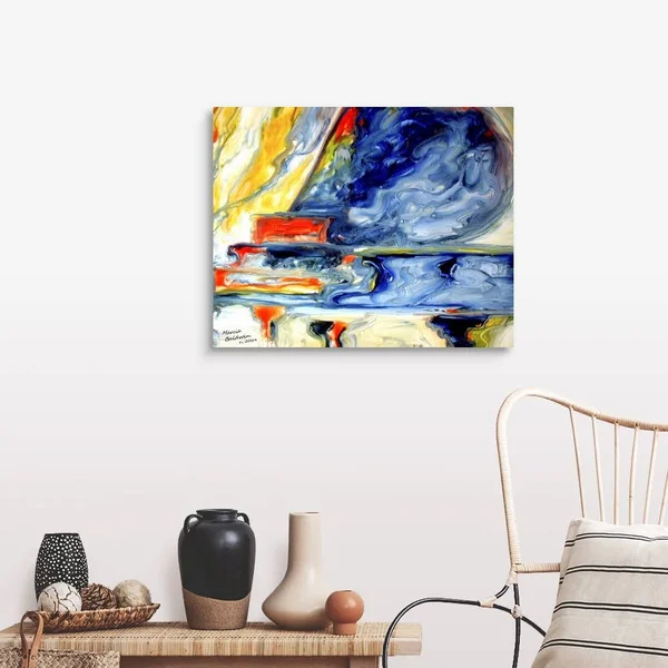 Grand Piano Music Abstract 2420 - Canvas Wall Art, 30x24, Great Big Canvas