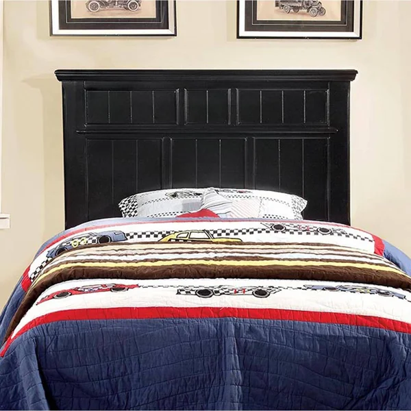Furniture of America Dakota Adjustable Wood Headboard - Black (Twin)