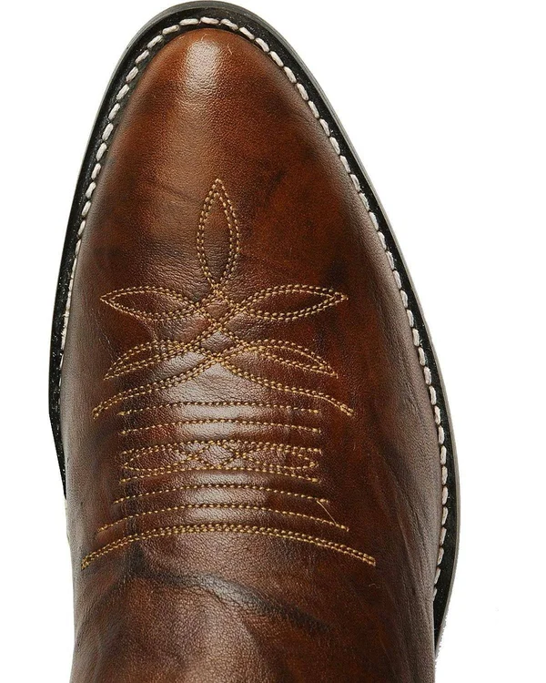 Justin Men's Marbled Deerlite Western Boots - Chestnut