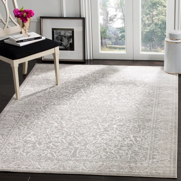 Safavieh PRN714G Princeton Grey - Beige Area Rug - 5& x 5& Round