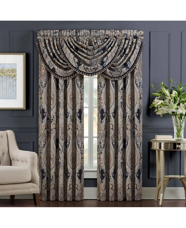 Lazaro Window Waterfall Valance - Indigo